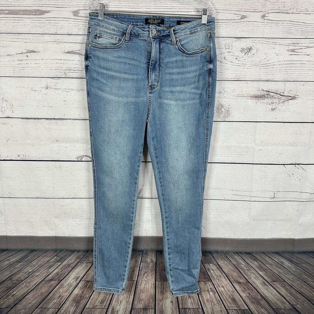 Judy Blue Jeans Womens 32 Blue Skinny Stretch High Rise‎ Casual Minimalist